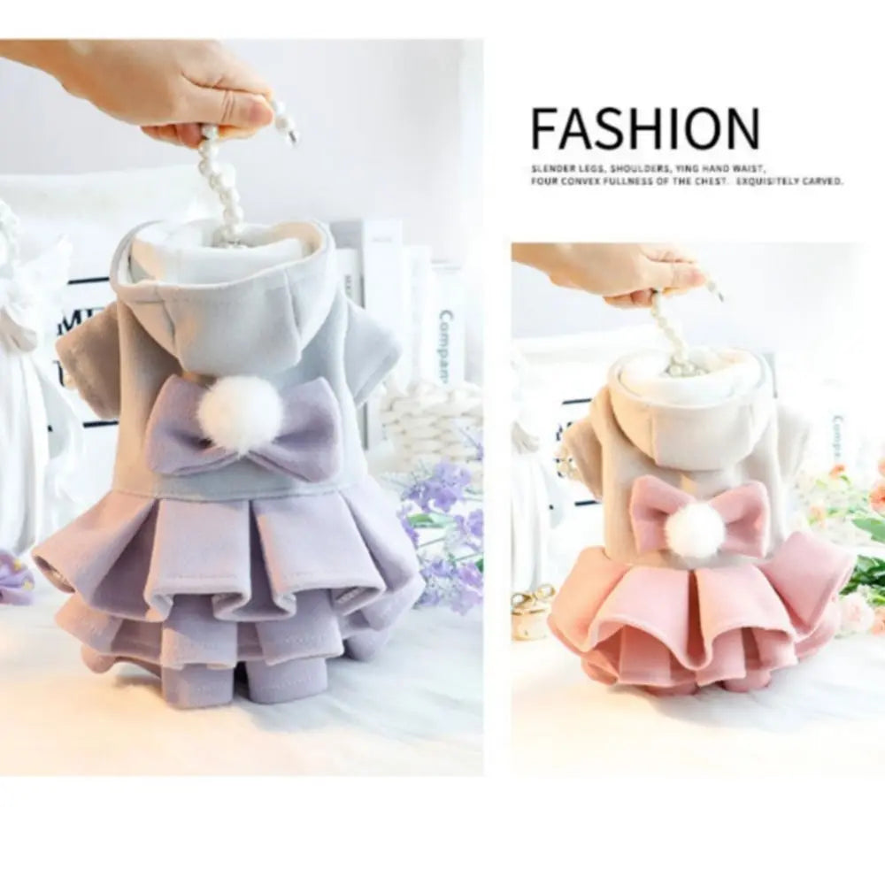 Woolen Tutu Skirt Dog Dress – Small Pet Princess Outfit