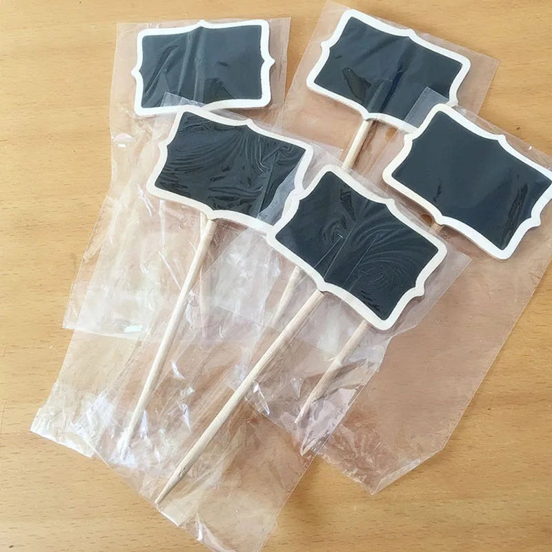 Mini Chalkboard Garden Markers & Party Labels – 10-Pack