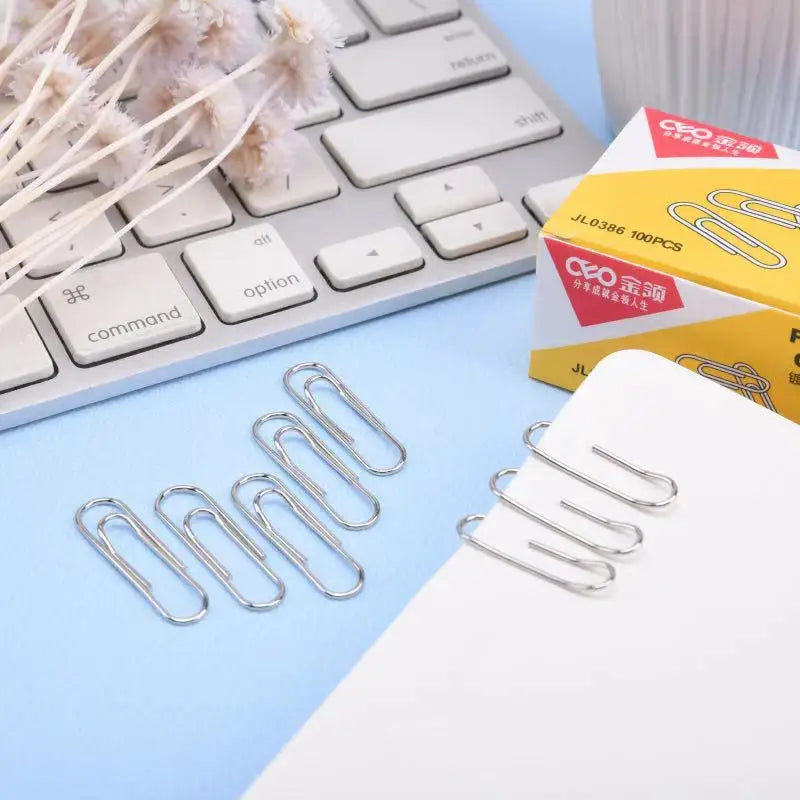 Silver Steel Paper Clips – Bookmark & Planner Clips 50–200pc