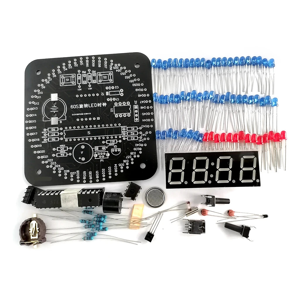 DS1302 LED Scrolling Clock DIY Kit – Time, Temp & Alarm