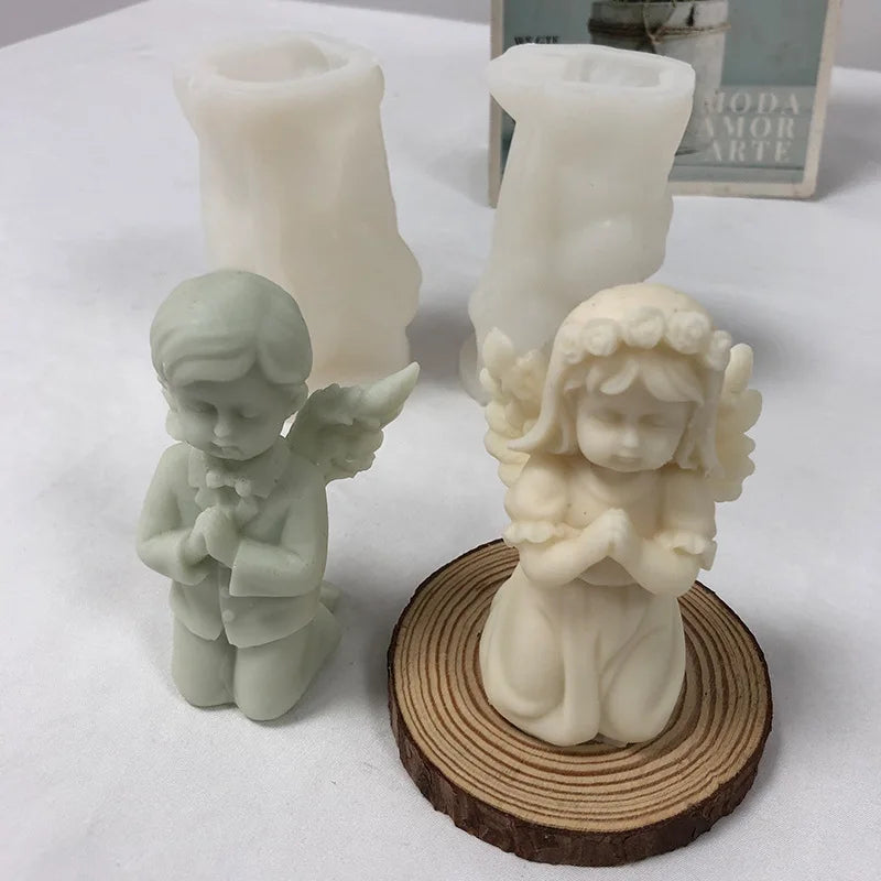 Kneeling Angel Silicone Mold – Candle, Soap & Resin Cast