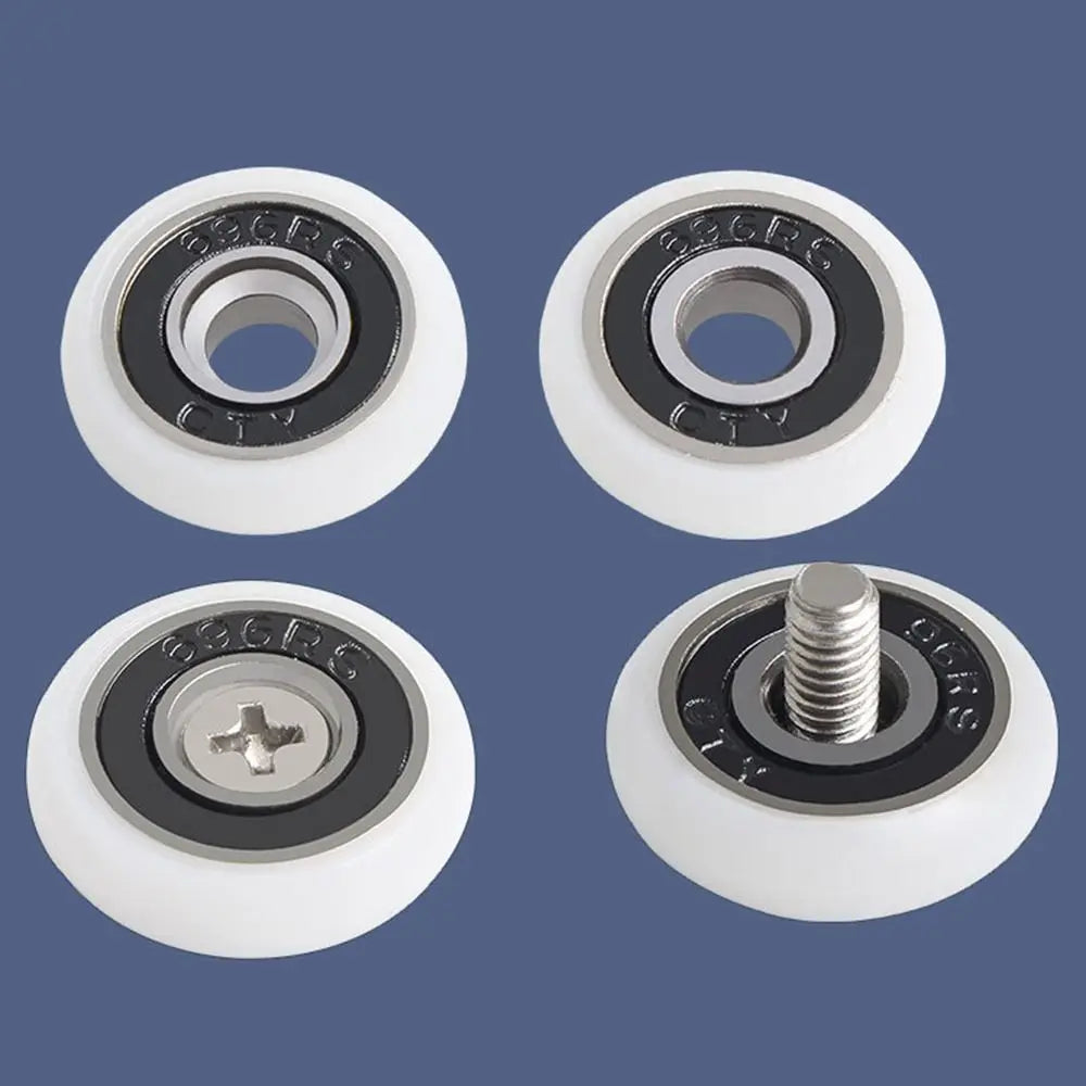 Shower Door Roller Wheels 19–29mm | Silent Nylon Pulley Runner