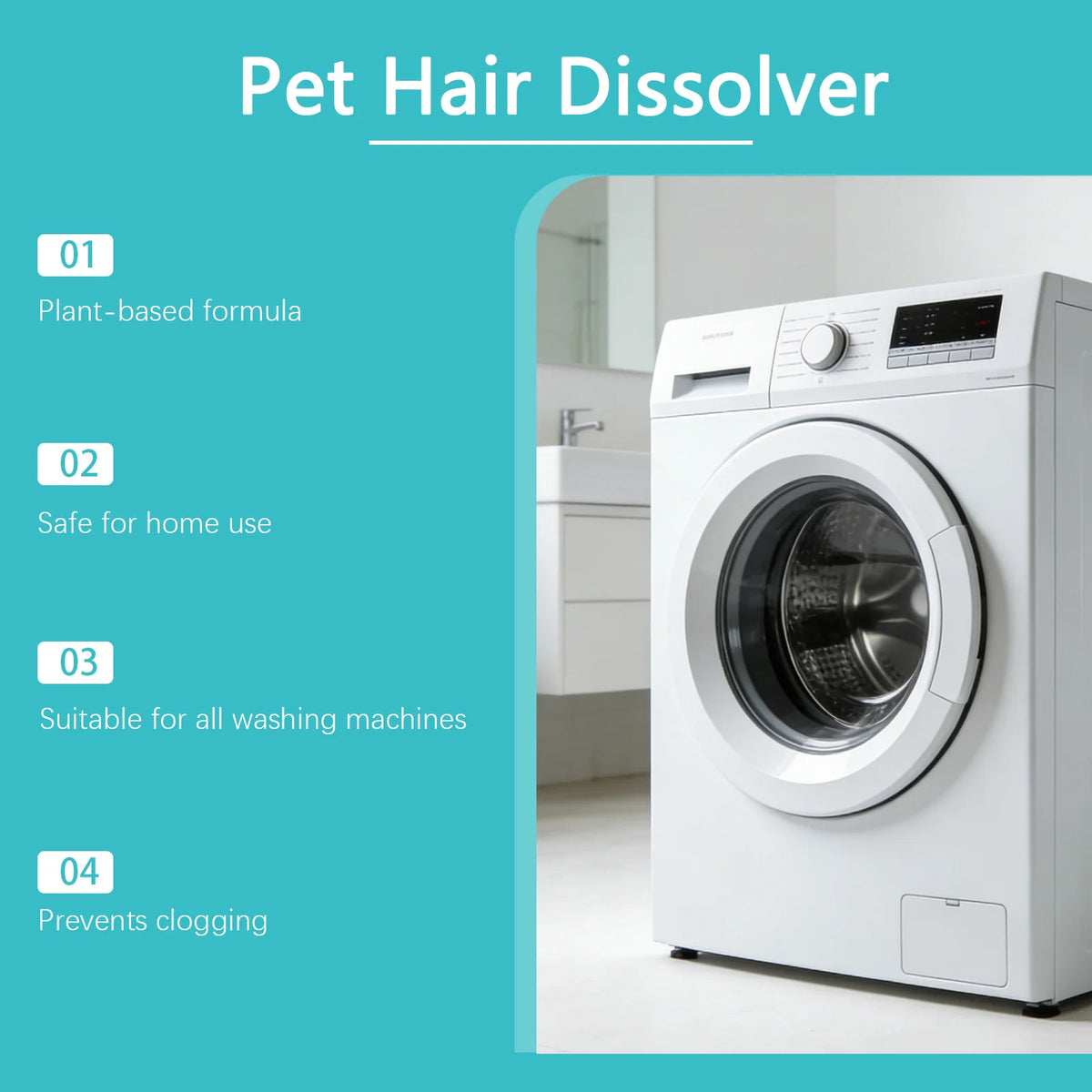 Pet Hair Removal Effervescent Tablets for Washing Machine