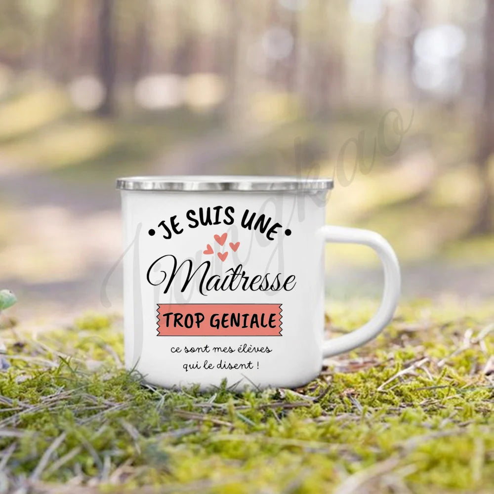 Wonderful Teacher Enamel Mug | Teacher's Day Gift Coffee Cup