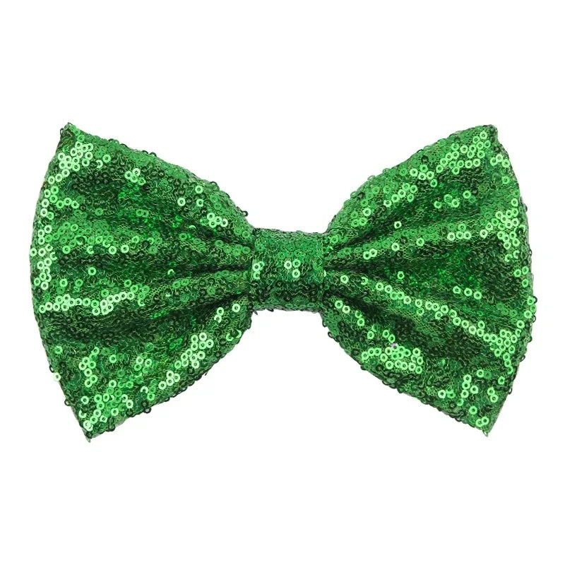 5-Pack Glitter Sequin Hair Bows – DIY Girls Hair Accessories