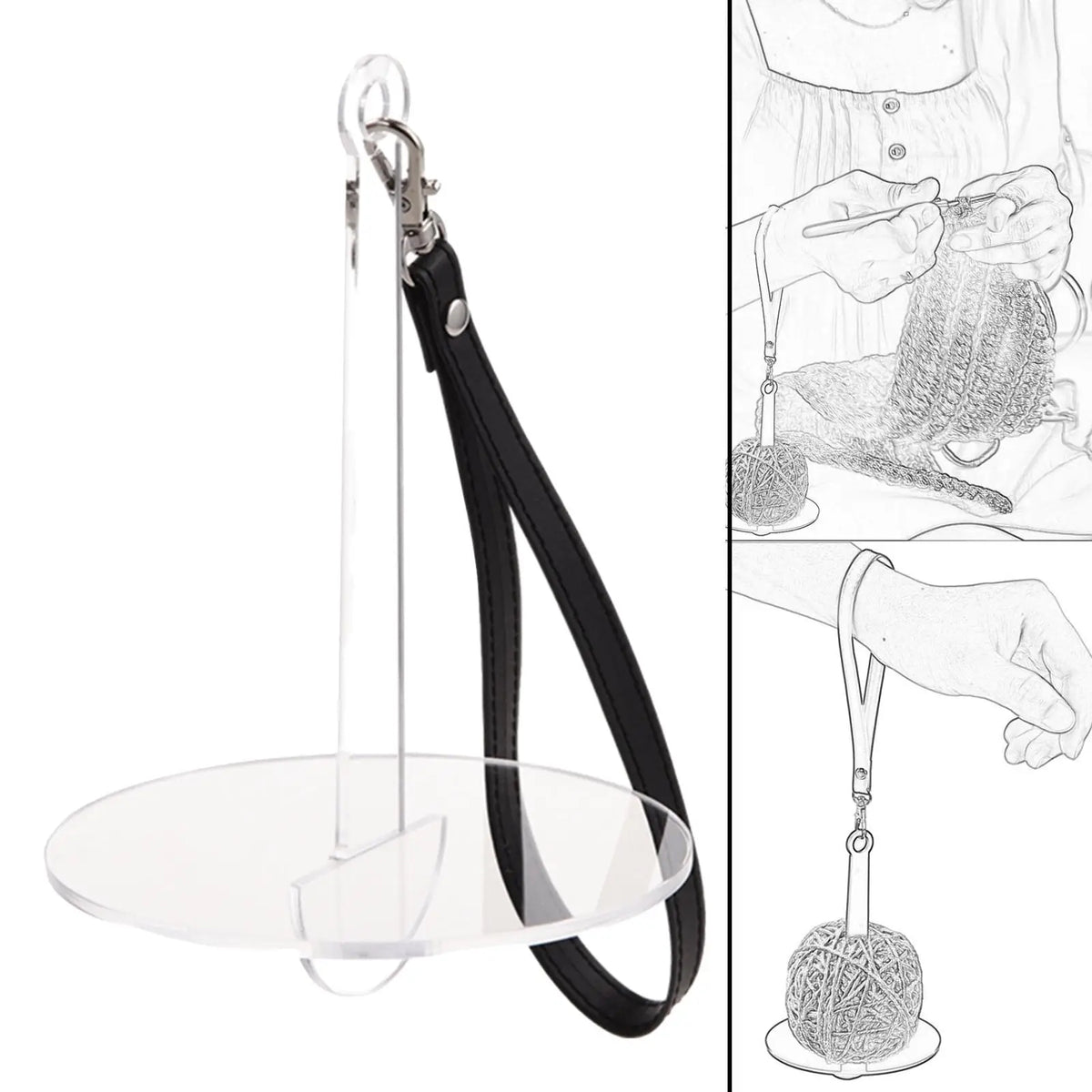 Wrist Yarn Minder – Portable Acrylic Yarn Ball Holder