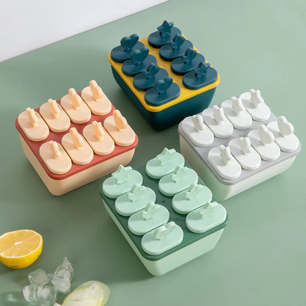 Reusable Popsicle Mold with Lid & 8 Sticks | Food Grade