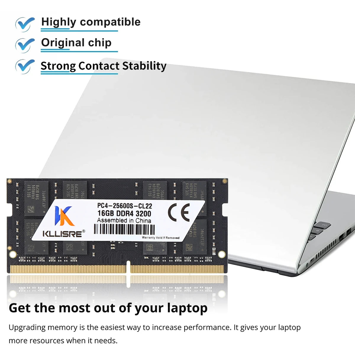 Kllisre DDR4 SODIMM 16GB 2666/3200MHz Laptop RAM Memory