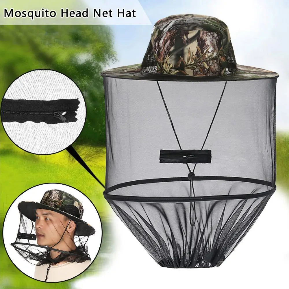 Foldable Mosquito Net Hat – Insect & Sun Protection Cap
