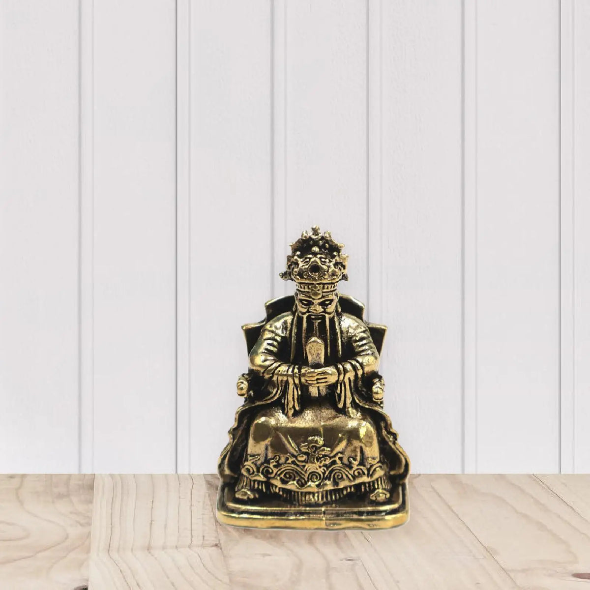 Brass Cai Shen God of Wealth Figurine | Fortune Statue