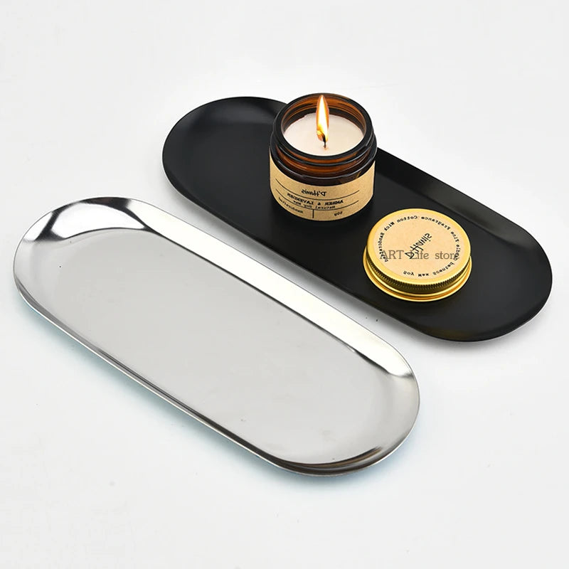 European Glass Candle Tray – Jewelry & Home Decor Organizer