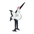 Handcrafted Ceramic Crane Figurine | Miniature Stork Statue