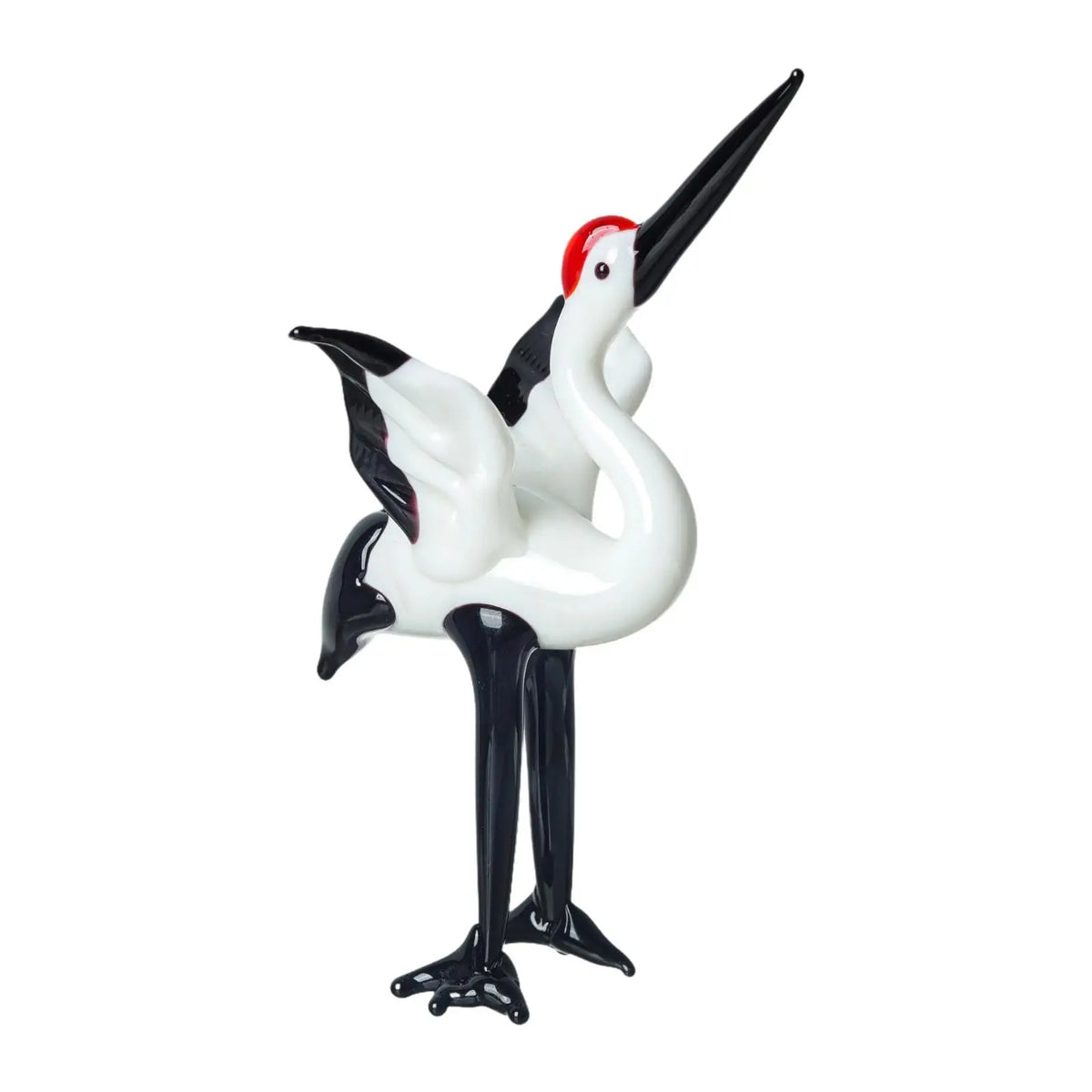 Handcrafted Ceramic Crane Figurine | Miniature Stork Statue