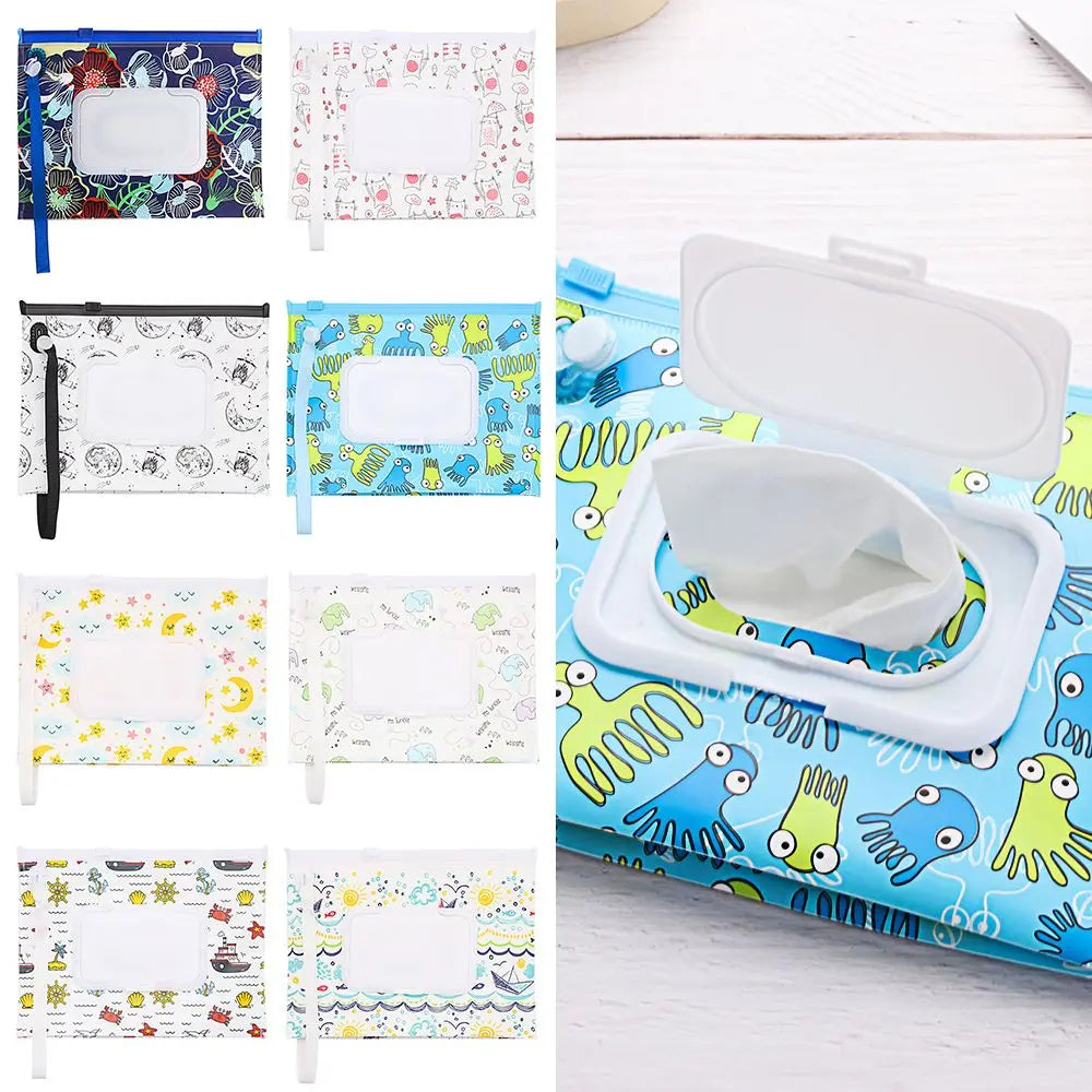 Portable Wet Wipes Bag – Hanging Tissue Case & Stroller Pouch