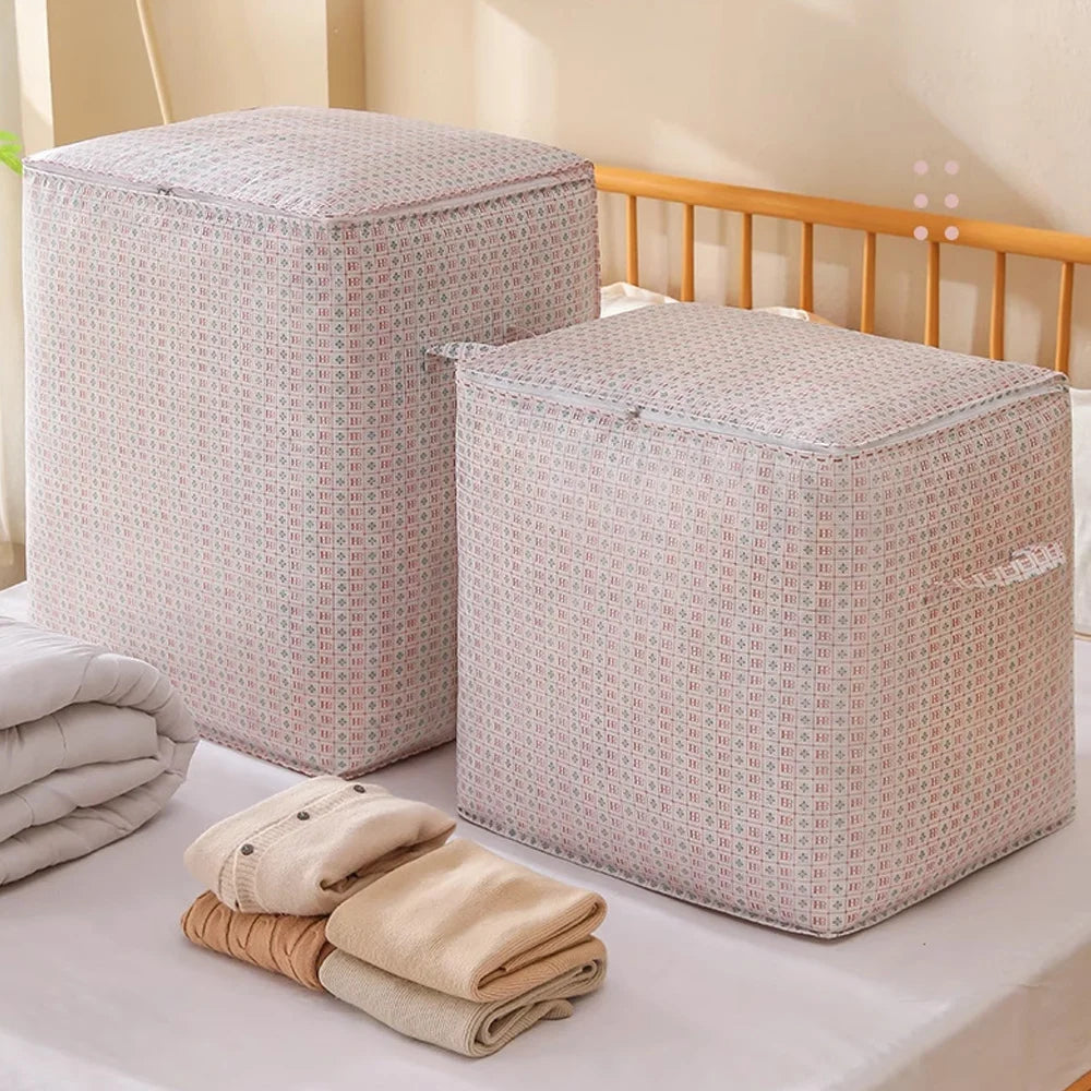 Foldable Dust-Proof Storage Basket with Handles – 100–210L