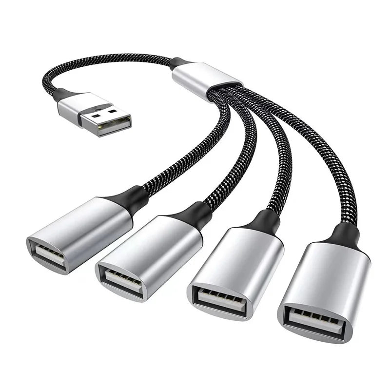 USB Hub Splitter 2/3/4 Port USB 2.0 OTG Charging Adapter
