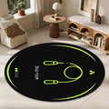 Fluorescent Skipping Rope Round Rug – Anti-Slip Floor Mat
