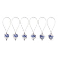 Blue & White Porcelain Knitting Stitch Markers | Set of 6 or 10