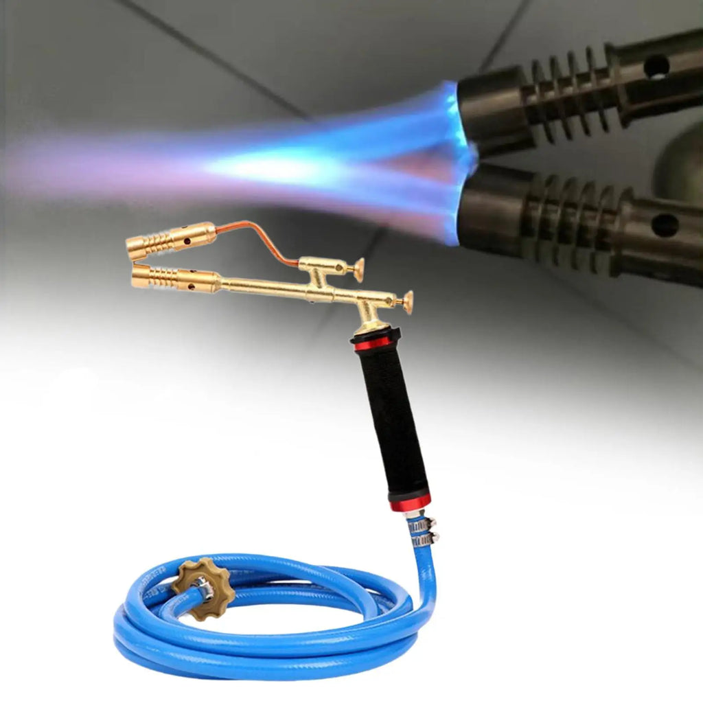 Double-Head Copper Propane Welding Torch + 5m Hose
