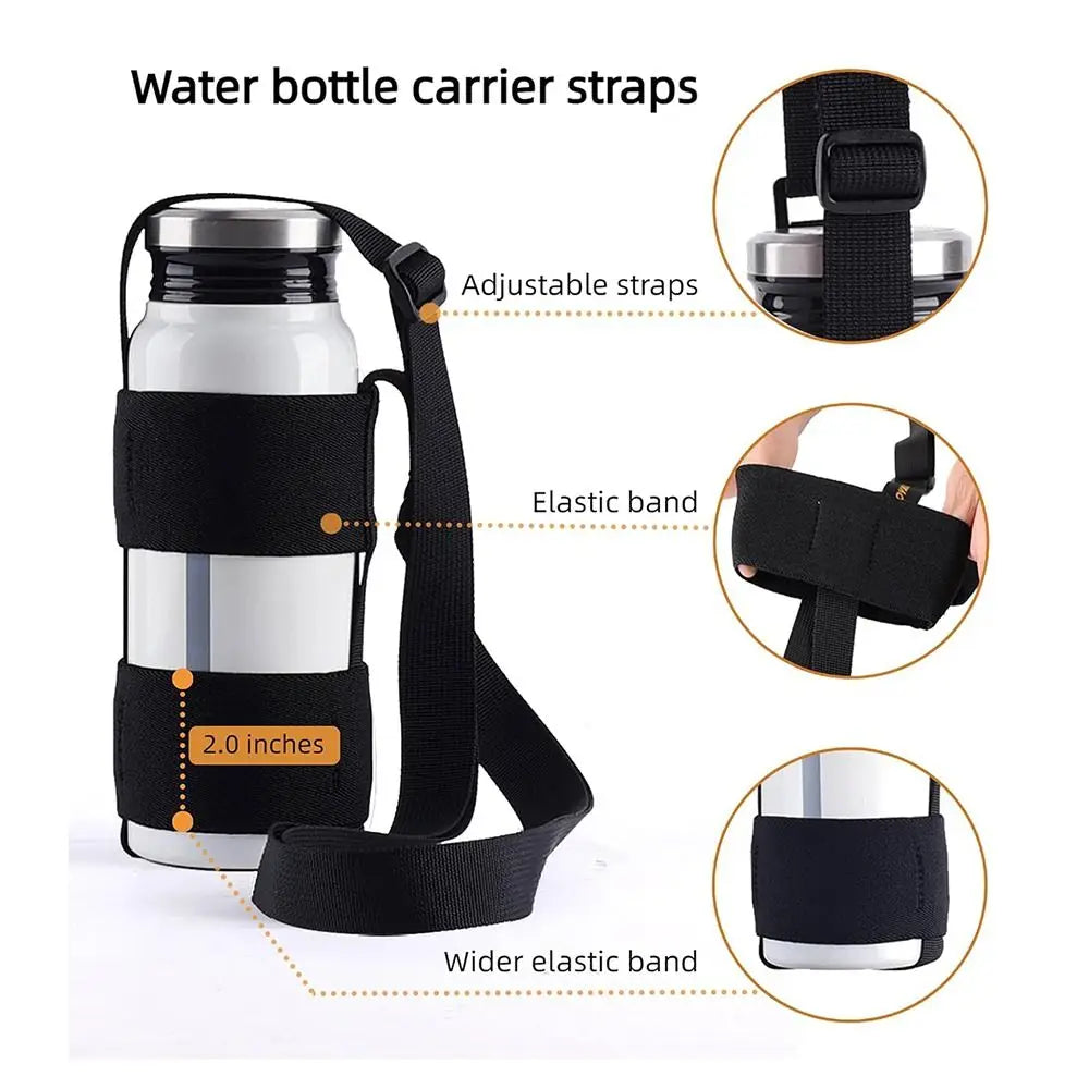 Adjustable Water Bottle Carrier Sling – Hands-Free Shoulder Strap