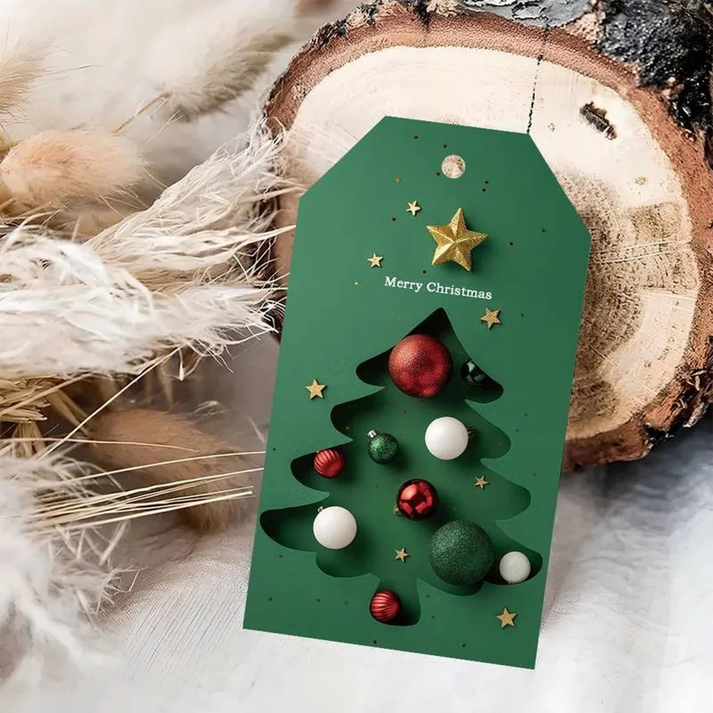 50-Pack Christmas Gift Tags with Jute Twine | Festive Cards