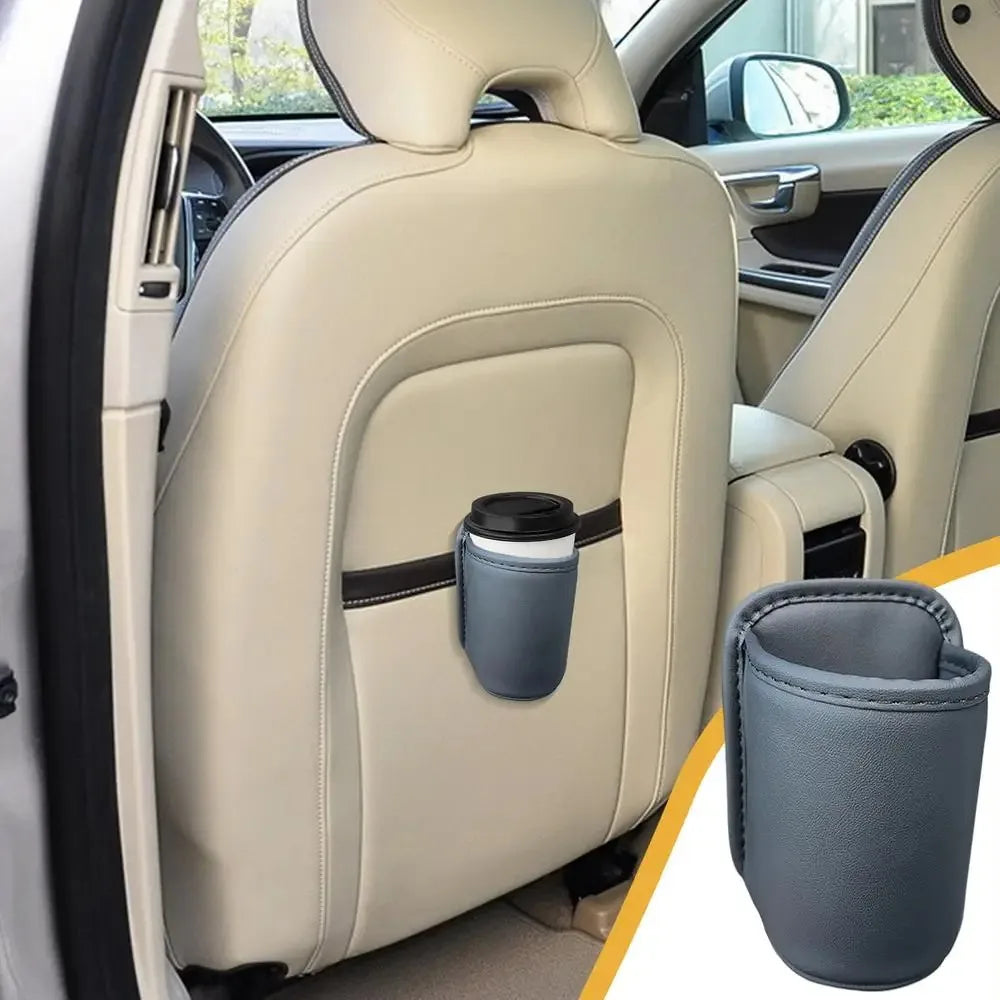 PU Leather Car Door Cup Holder – Rear Seat Drink Storage Rack
