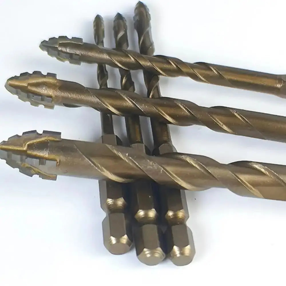 Eccentric Drill & Tap Bit Set – Titanium Coated 4-Edge Hex Shank