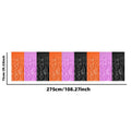 Halloween Metallic Tinsel Table Skirt – Black Purple Orange