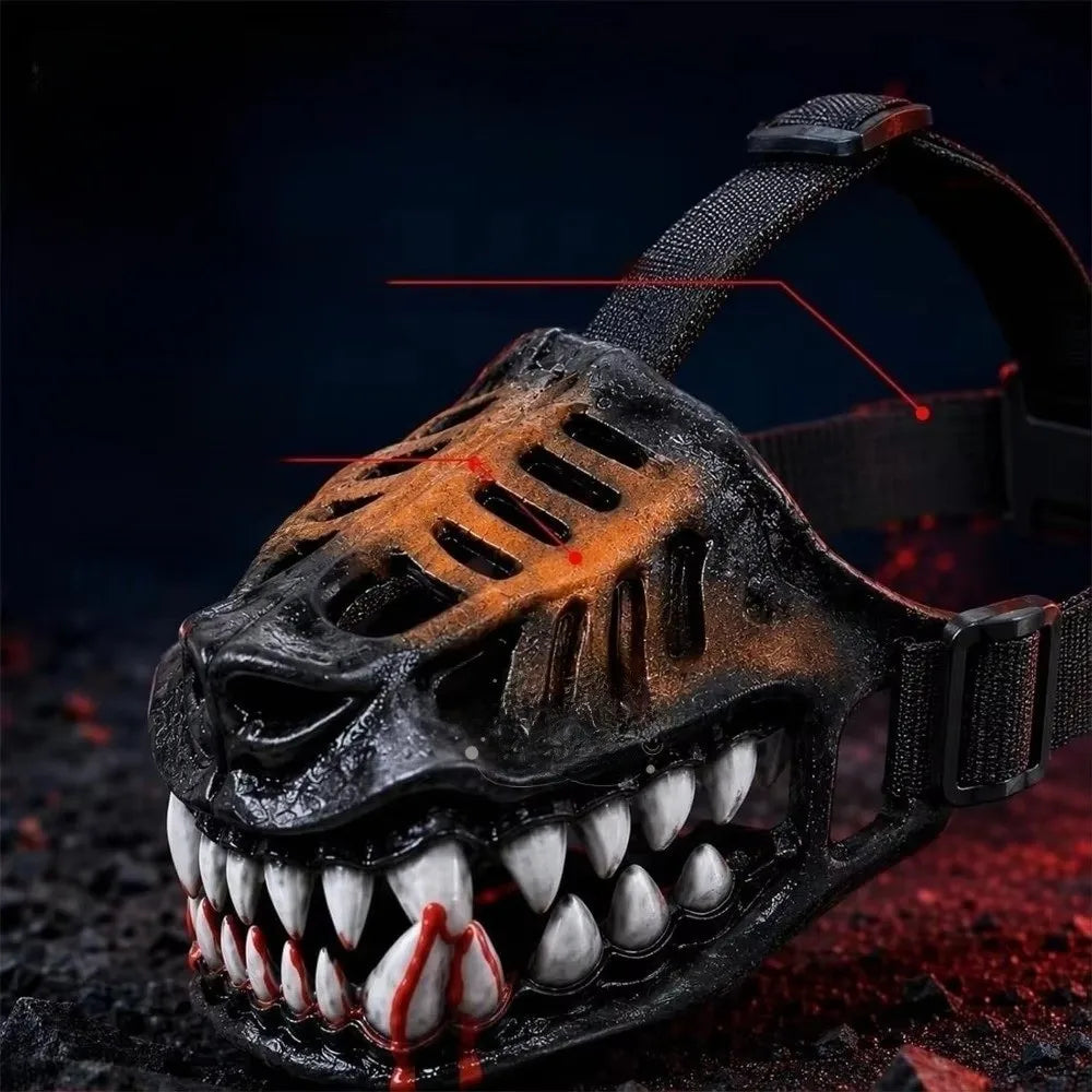 Monster Dog Muzzle – Hell Hound Scary Teeth, S to XL