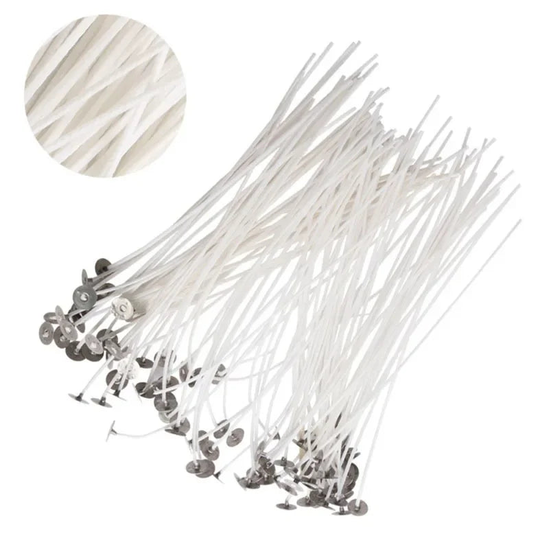 Cotton Candle Wicks 50/100 Pack – 9cm & 15cm for Candle Making