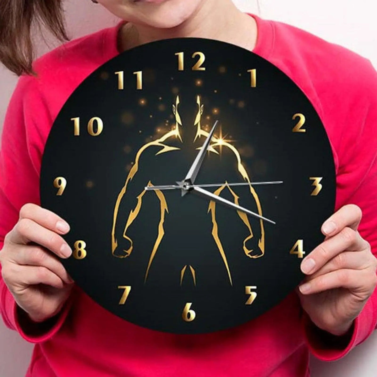 Modern Silent Wall Clock – 12" Round Sweep Hand Home & Gym Decor