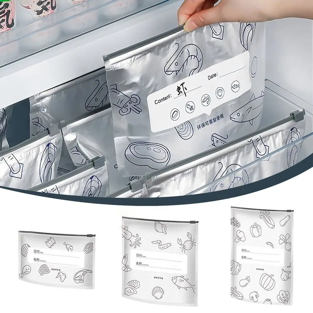 10-Pack Aluminum Foil Zip Lock Bags – Reusable Freezer Storage