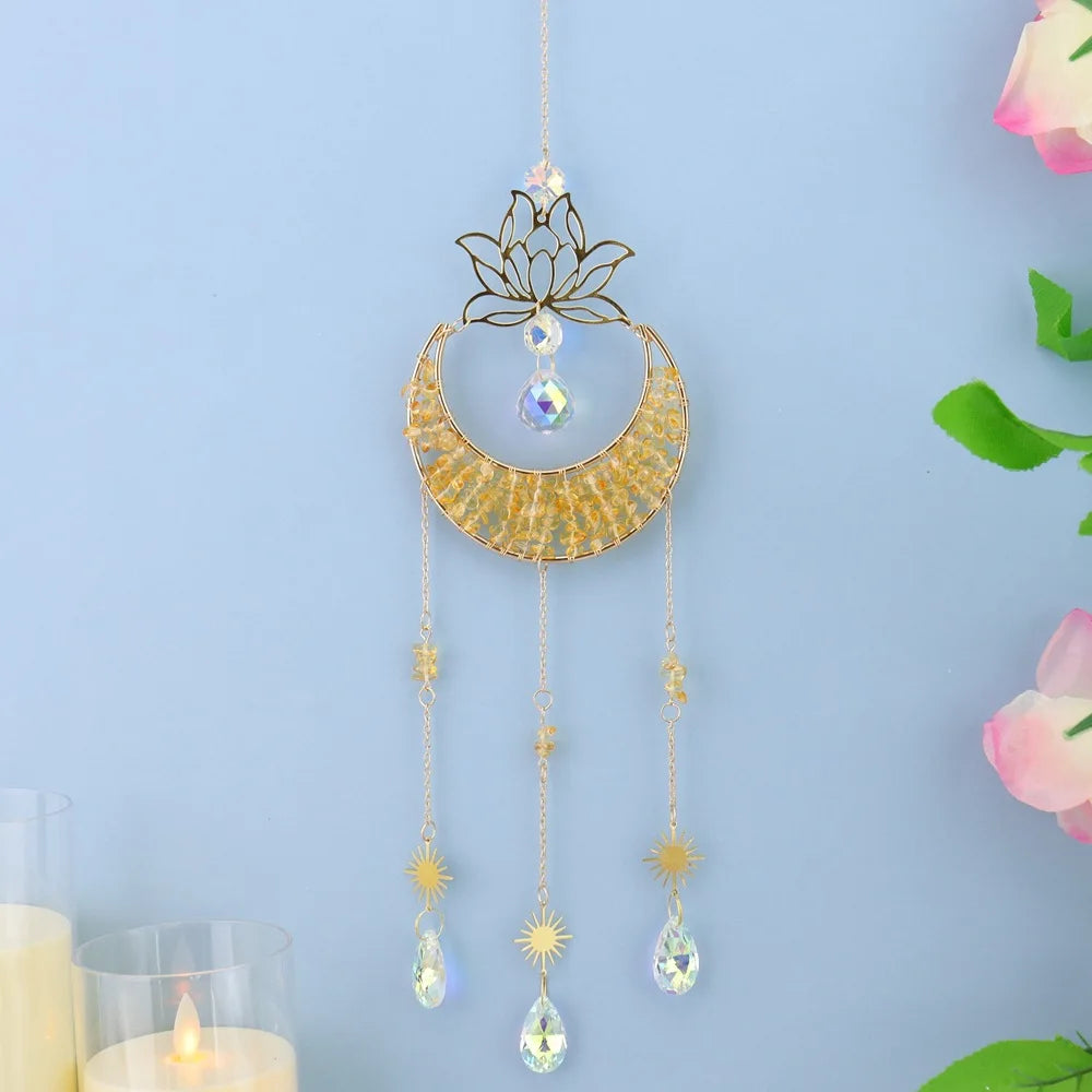 Hexagon Tree of Life Crystal Suncatcher | Rainbow Prism Decor