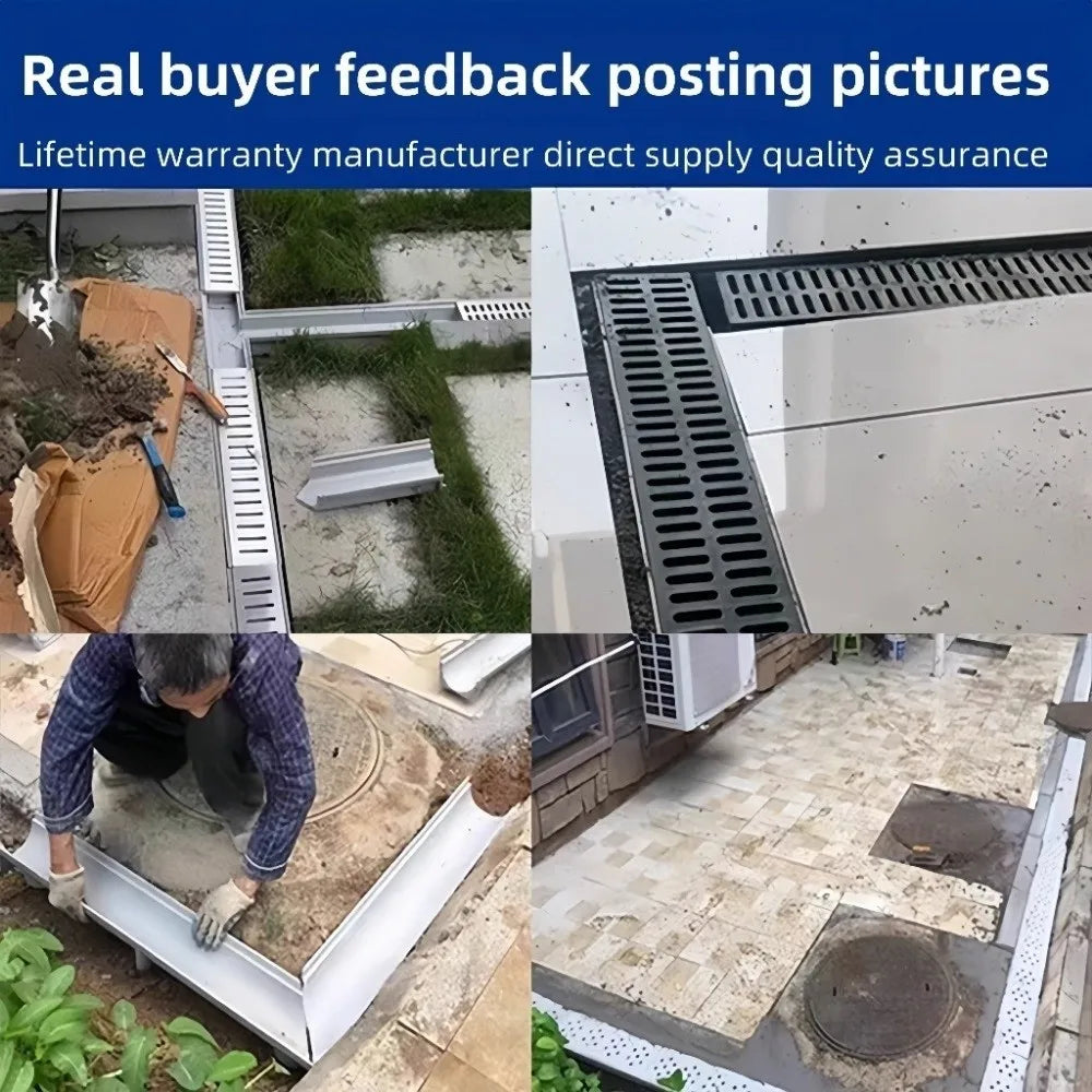 Heavy Duty Resin & Stainless Steel Linear Drain Gutter