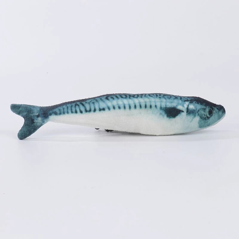 Catnip Plush Fish Toy – Soft Linen Chew Toy for Cats
