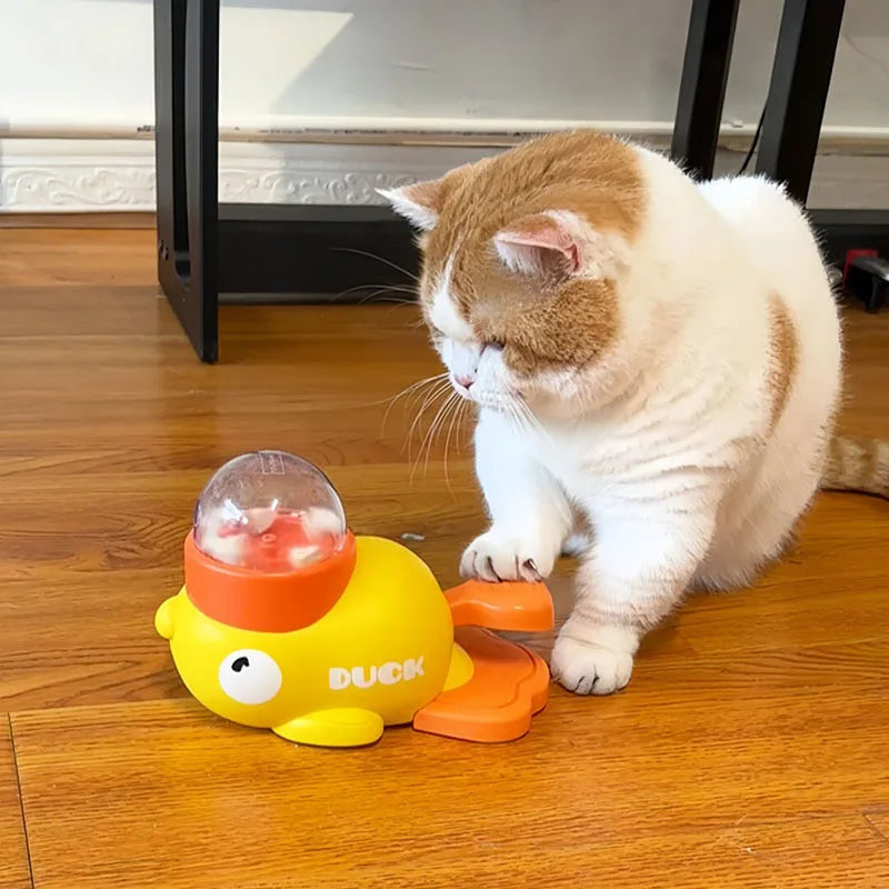 Duck Interactive Pet Treat Dispenser – Puzzle Slow Feeder Toy