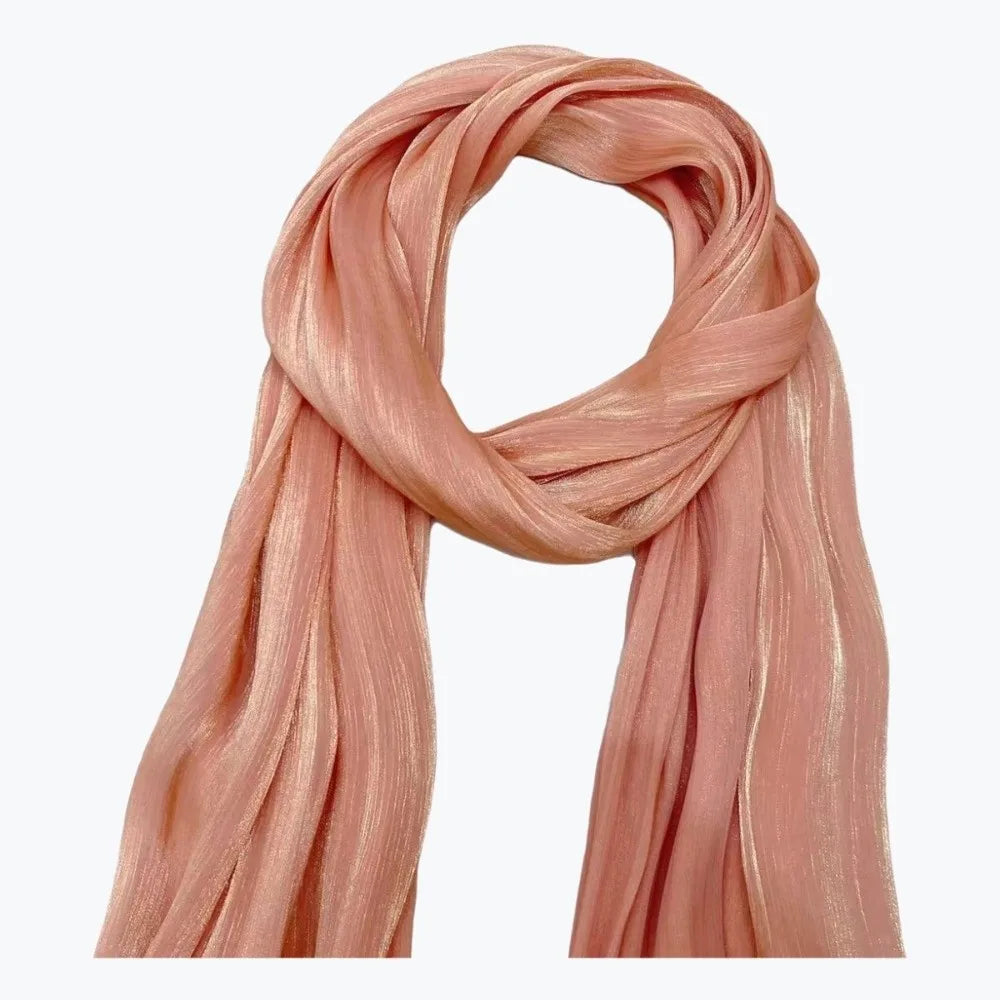 Women's Solid Chiffon Hijab Long Scarf Shawl – Sheer & Soft