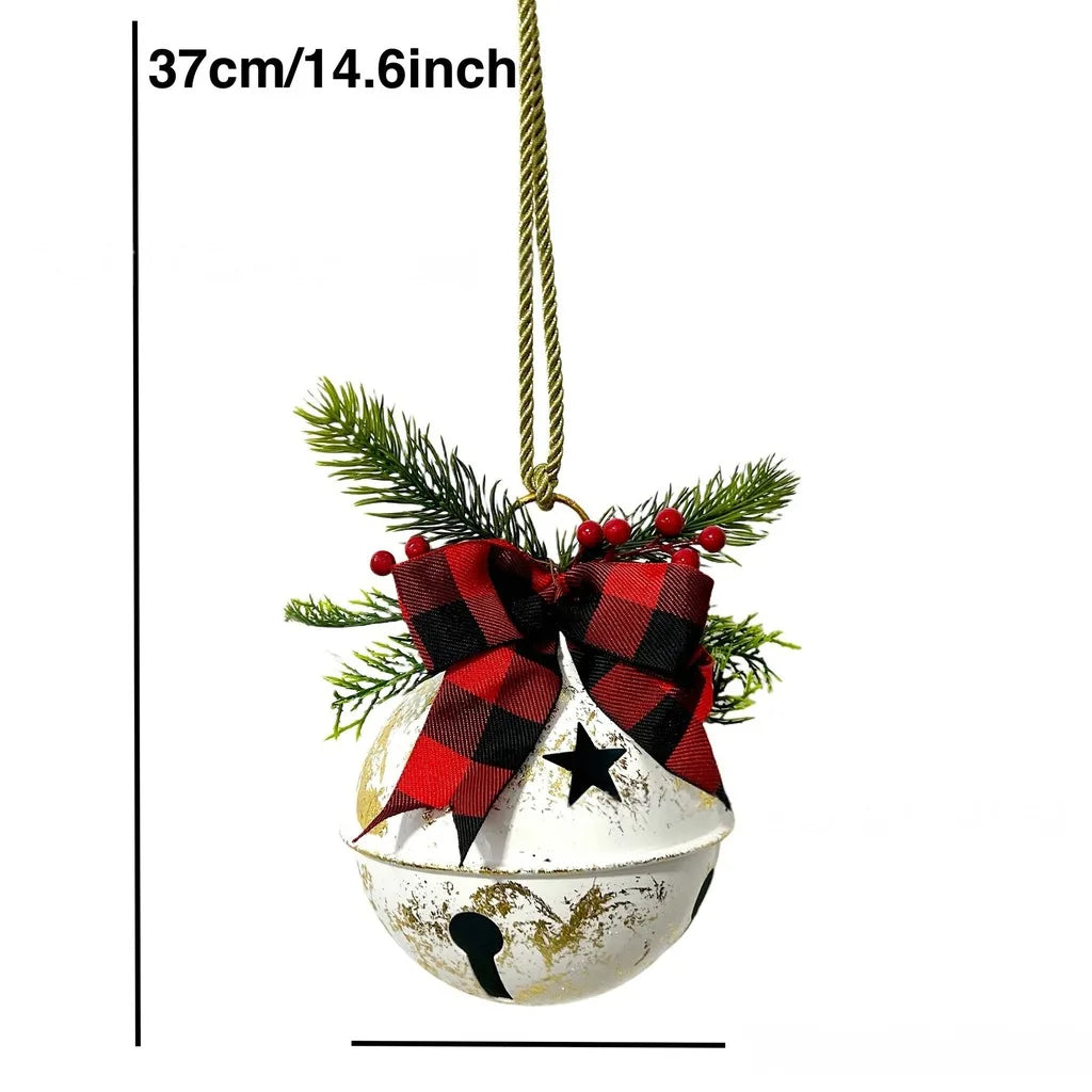 Vintage Metal Christmas Bell Ornament | Holiday Hanging Decor