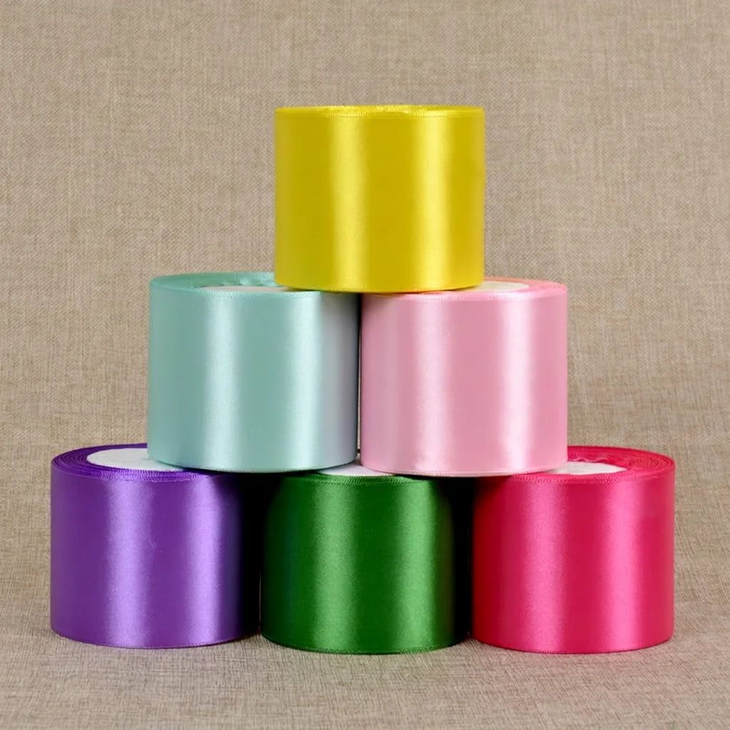 8cm Wide Satin Ribbon – Gift Wrapping & Wedding Décor