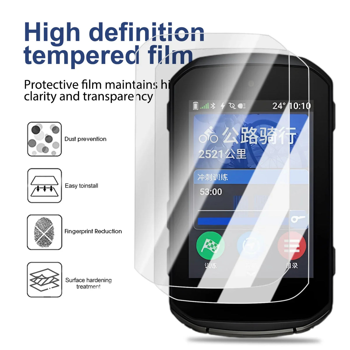 9H Tempered Glass Screen Protector – Garmin Edge 550 & 850
