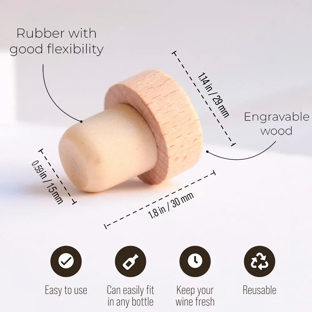 Godparent Request Wood Wine Stopper | Baby Announcement Gift