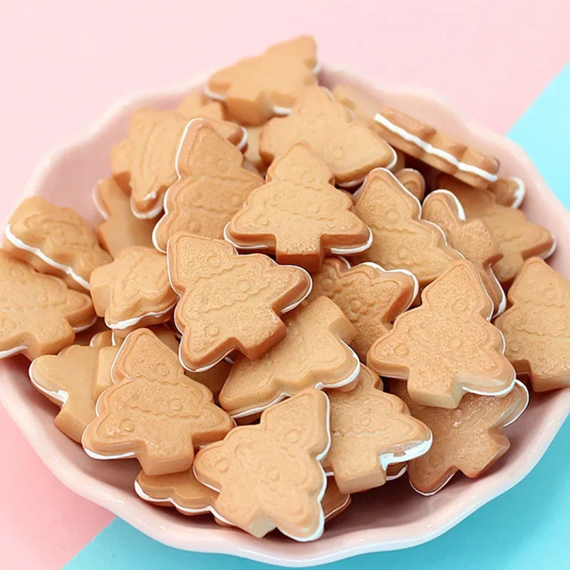 5-Pack Resin Bear Biscuit Flat Back Cabochons – DIY Craft