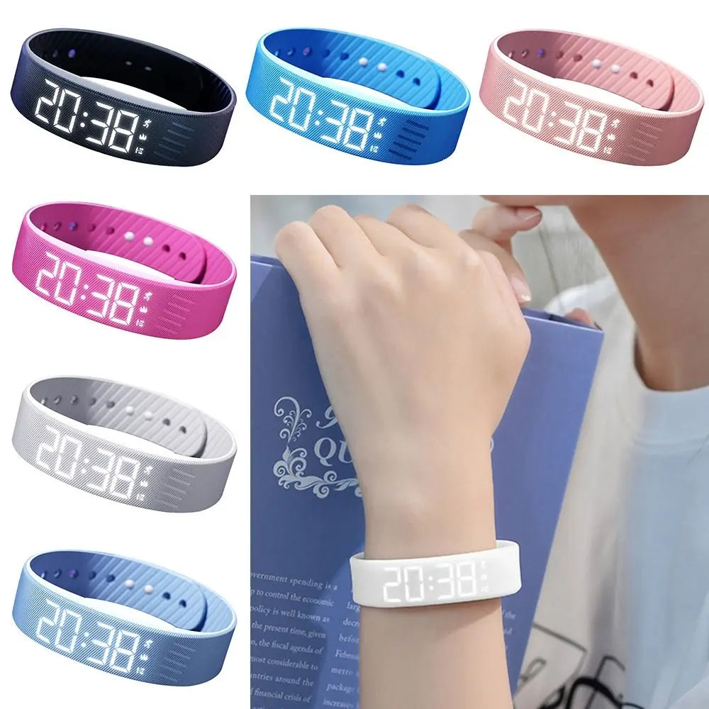 Vibrating Alarm Wristband – LED Clock & Sleep Tracker Watch