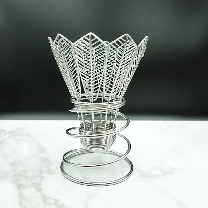 Badminton Stainless Steel Pen Holder & Desktop Organizer