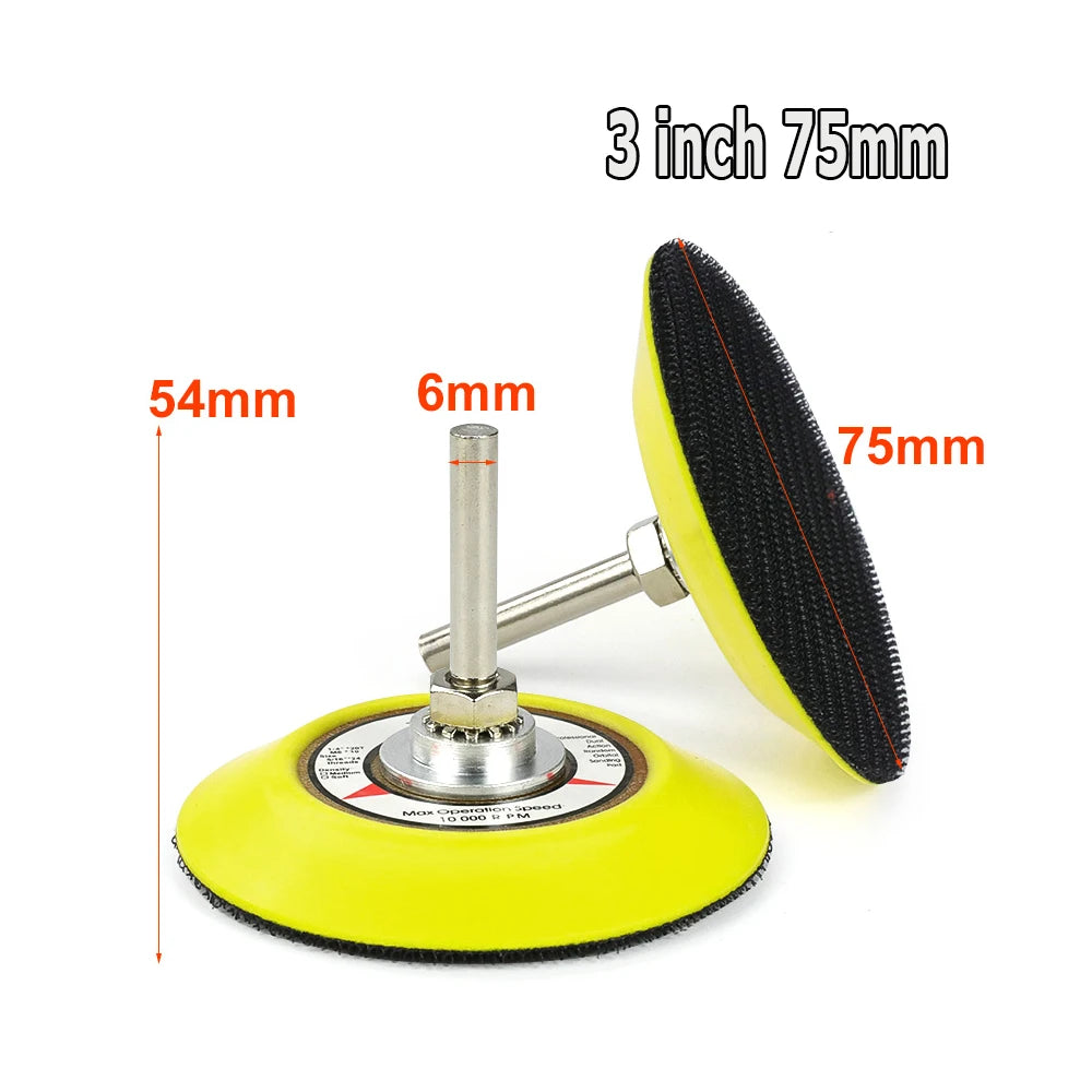 3" & 2" Hook & Loop Sanding Back-Up Pad | M6 Die Grinder