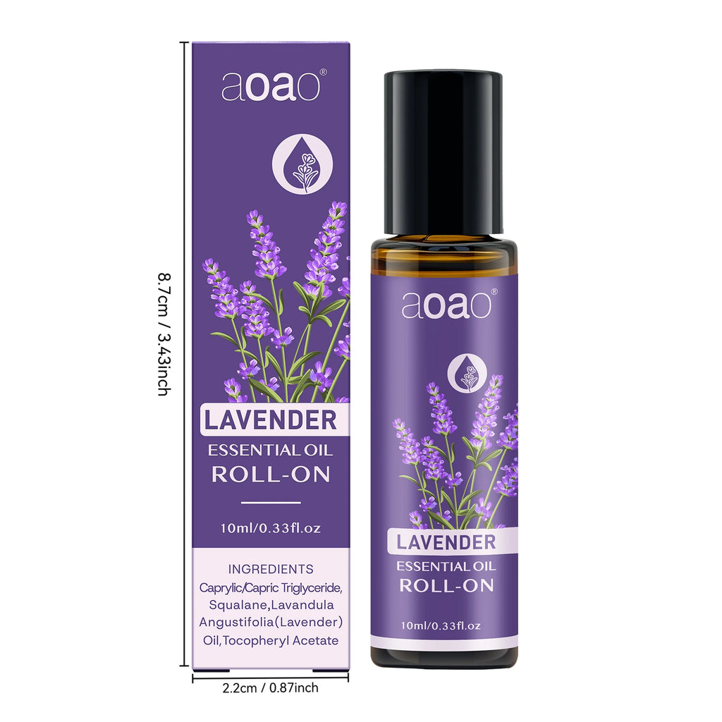 Lavender Essential Oil Roll-On | Portable 10ml Massage Oil