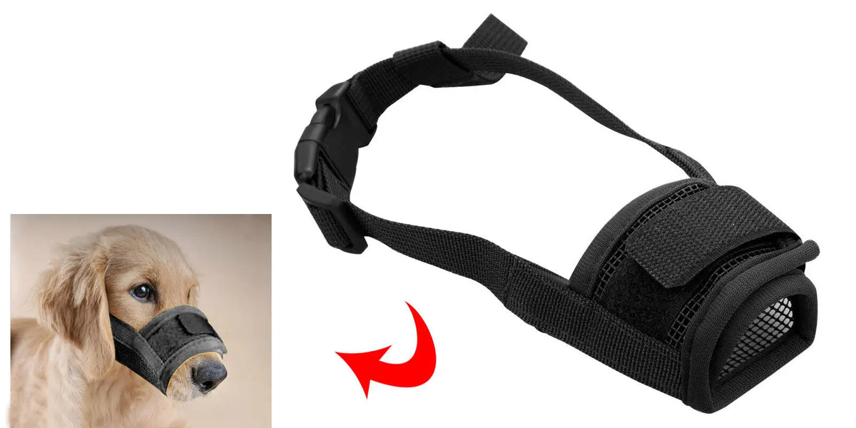 Adjustable Breathable Dog Muzzle | Anti-Bark Nylon Mouth Cover
