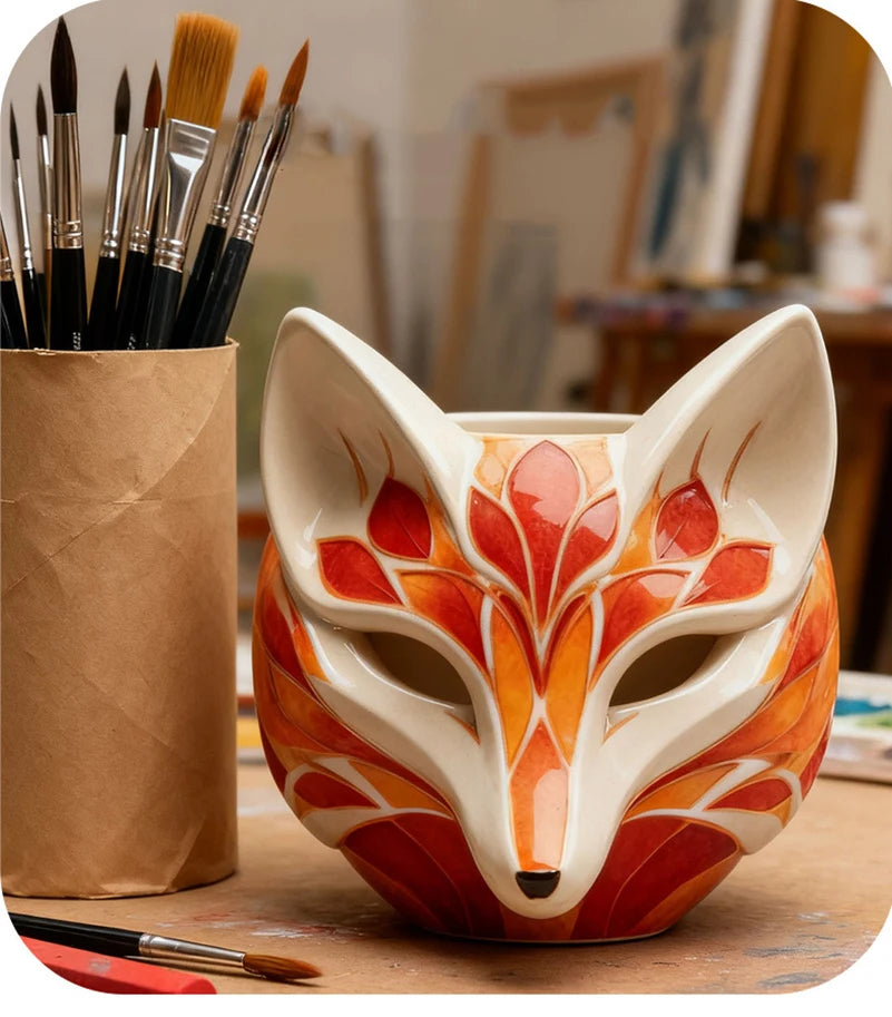 Fox Flower Pot Silicone Mold – Candle & Resin DIY Craft