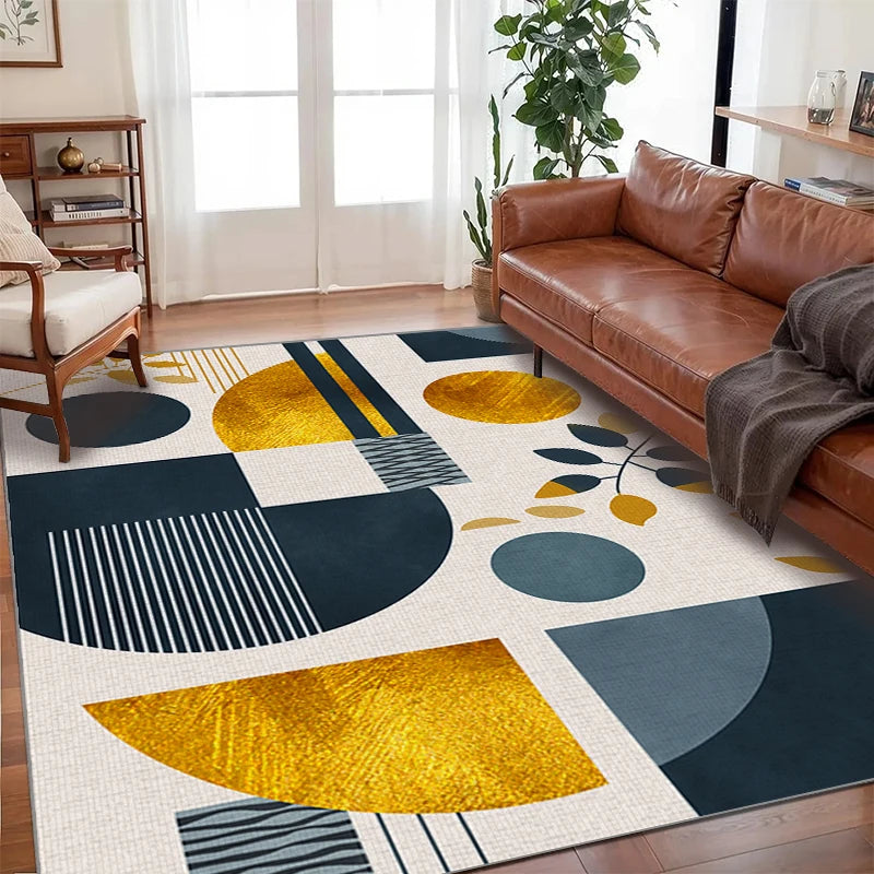 VIKAMA Modern Non-Slip Area Rug – Living Room & Bedroom