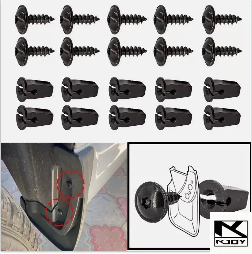 Self-Tapping Torx Screw Clips – Car Fender Fasteners 10/20 Pair